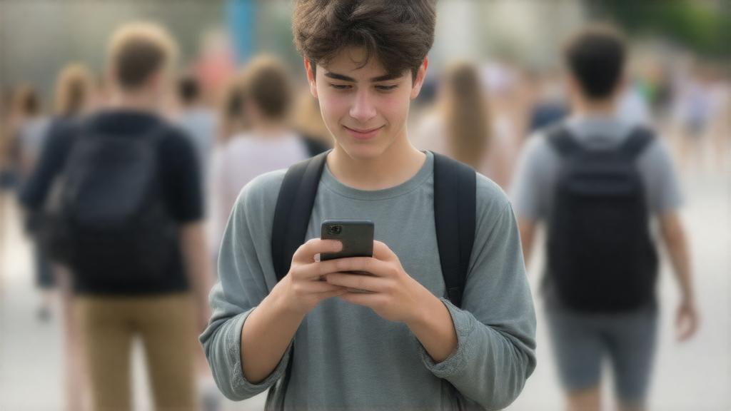 Человек с телефоном демонстрирует smartphone addiction и цифровую зависимость.