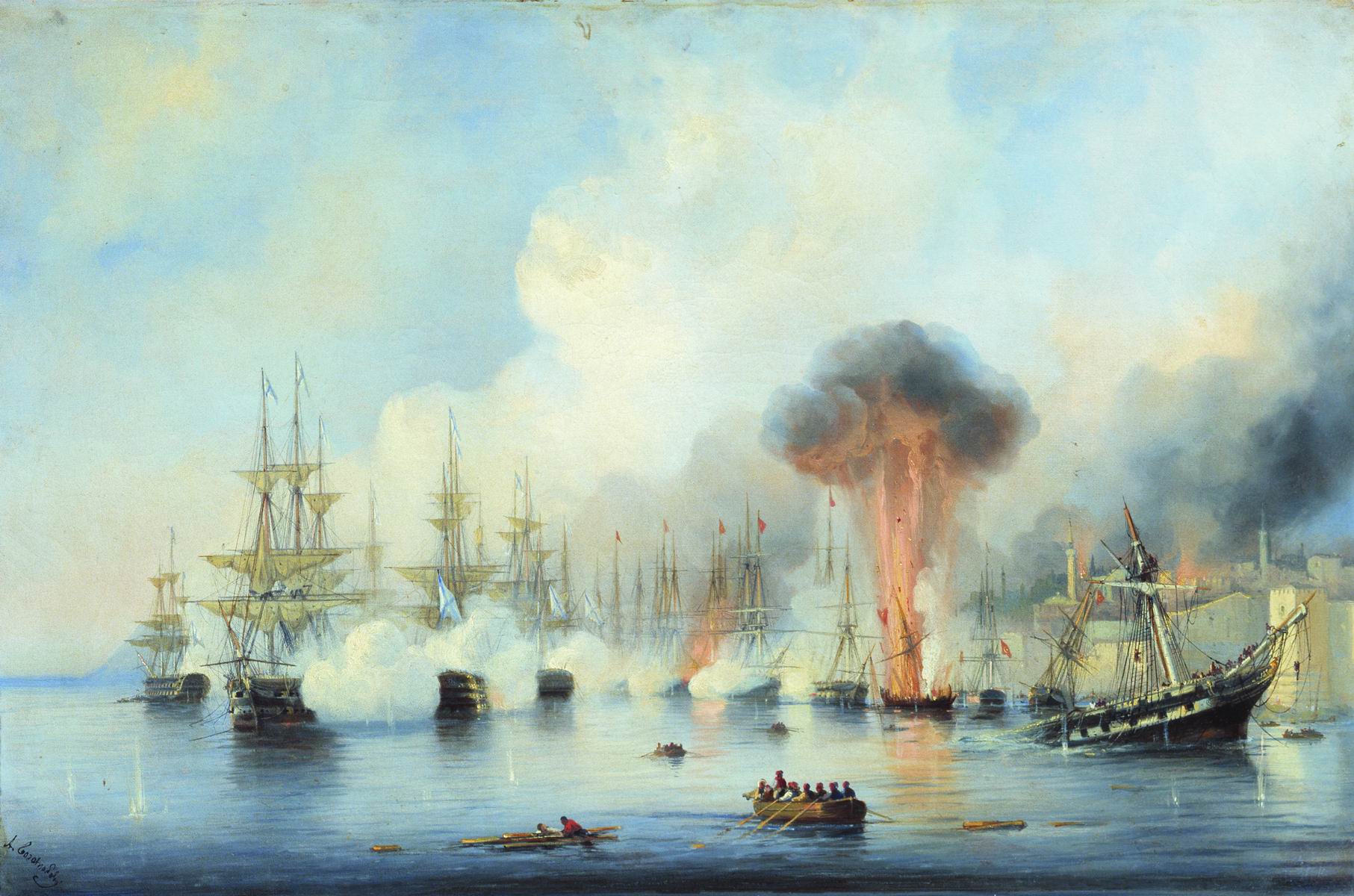 А. П. Боголюбов. Синопский бой 18 ноября 1853 года.jpg