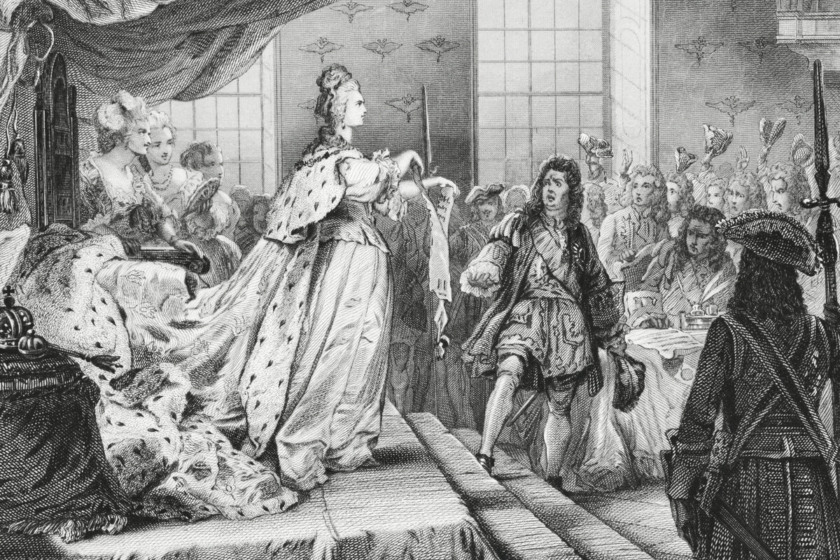 Анна Иоанновна разрывает Кондиции. Неизвестный художник