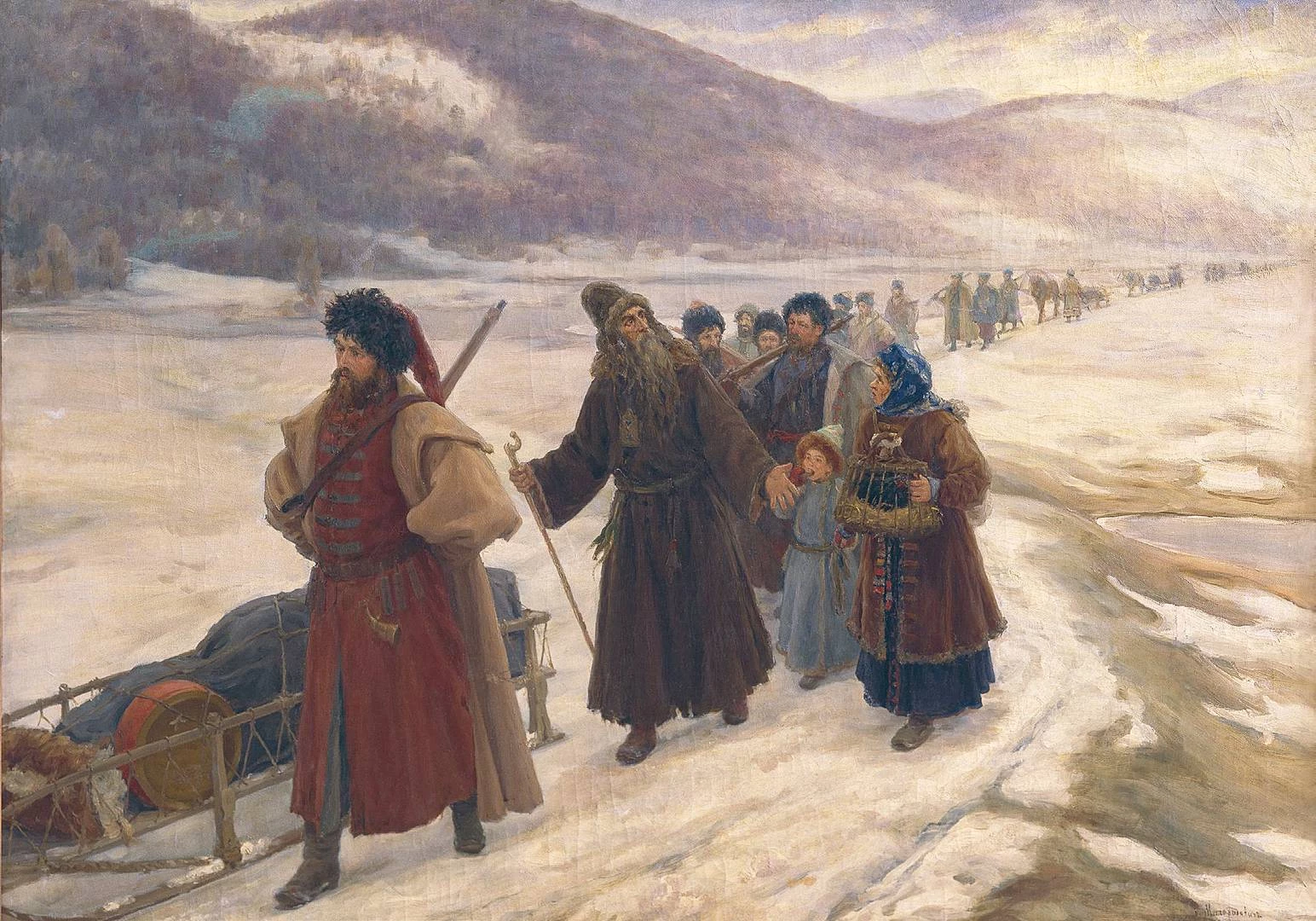 Протопоп Аввакум в ссылке по Сибири как герой русской автобиографии XVII века.