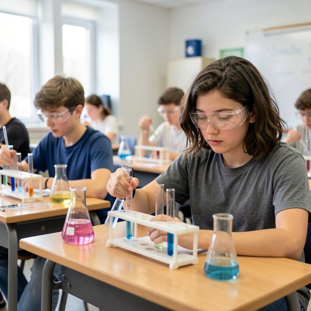 Лабораторная работа по химии в школе с опытами и chemical equations.