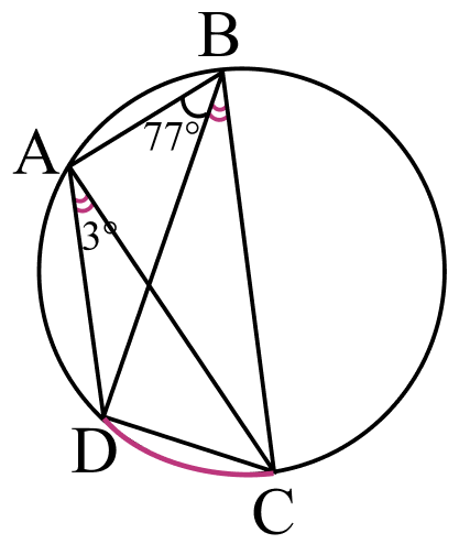 Центральные и вписанные углы. Пример 2