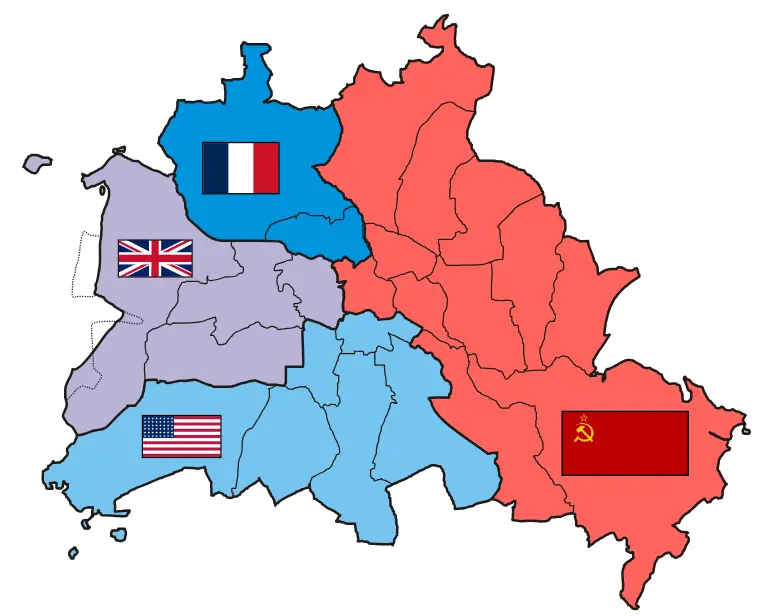 Четыре сектора оккупации Берлина