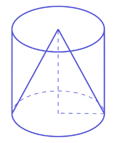 Конус внутри цилиндра