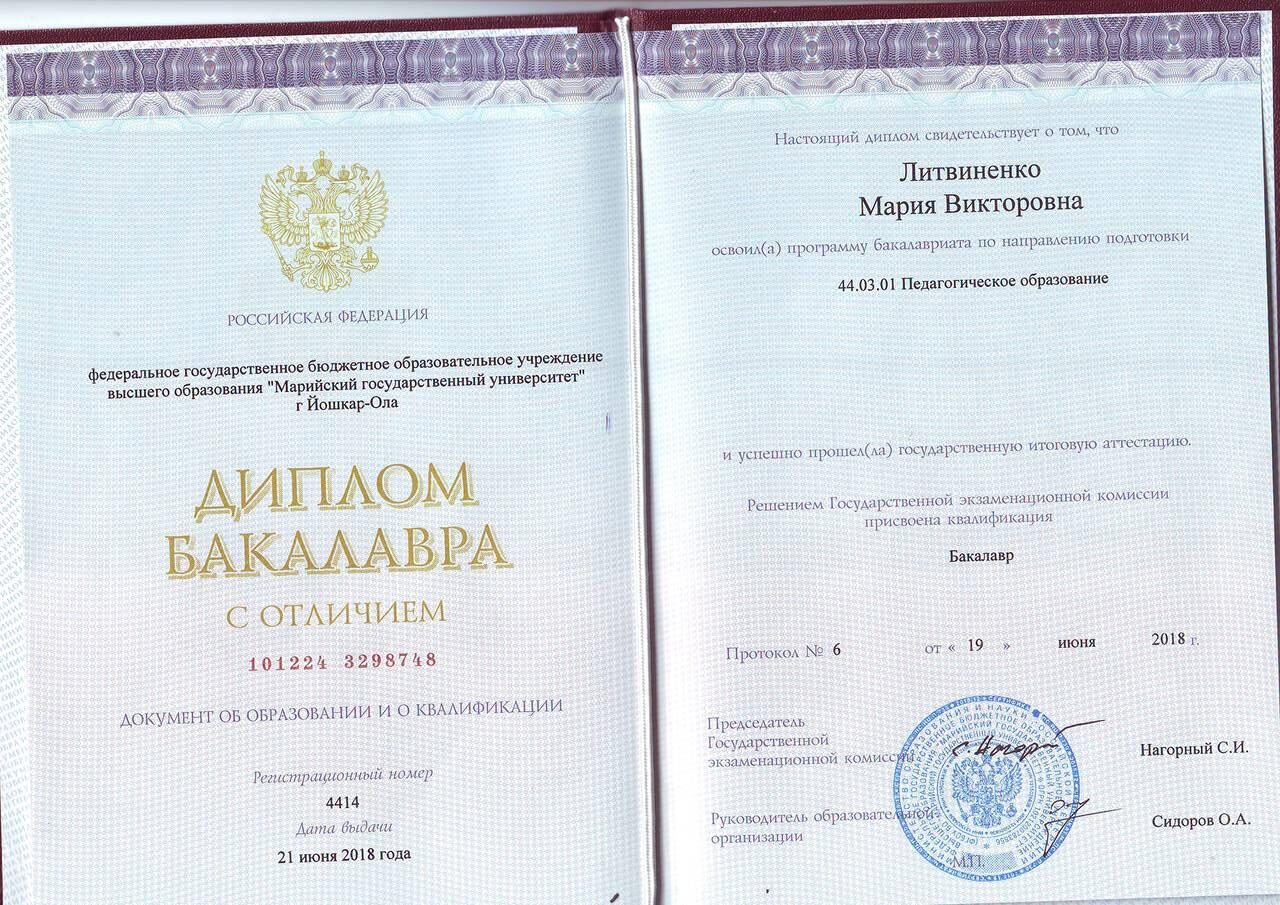 Диплом МарГУ Литвиненко Марии