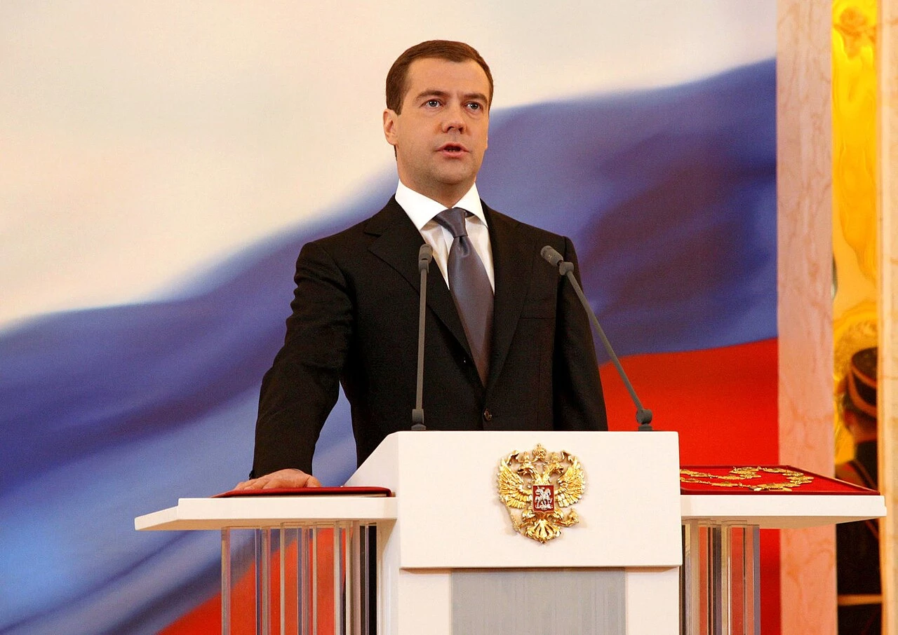 Инаугурация Д. А. Медведева в 2008 году после избрания президентом Российской Федерации.