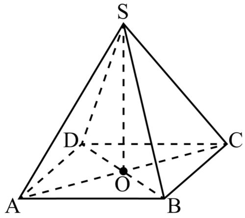 Нахождения диагонали основания пирамиды