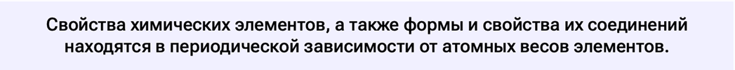 Периодический закон Менделеева