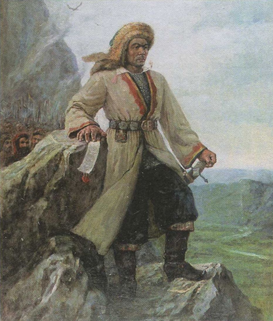 Первая картина с изображением Салавата Юлаева