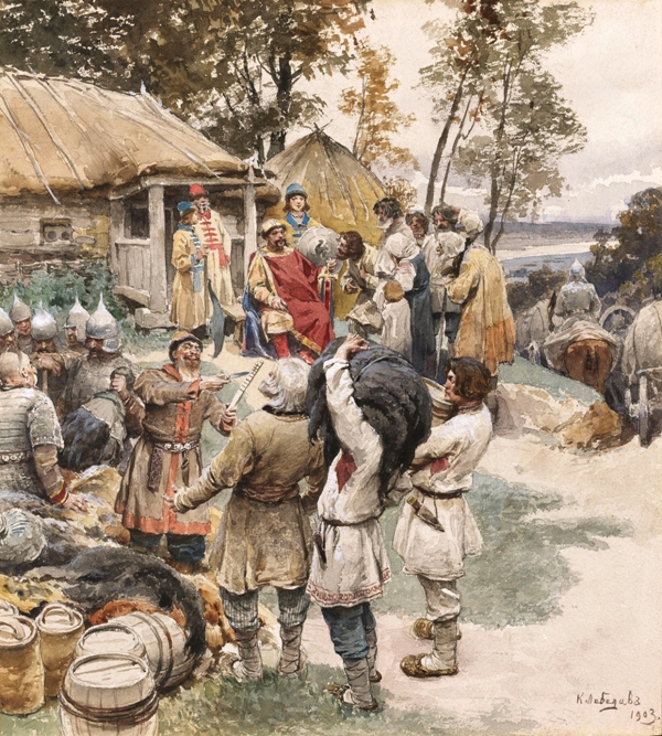 Полюдье. К. Лебедев