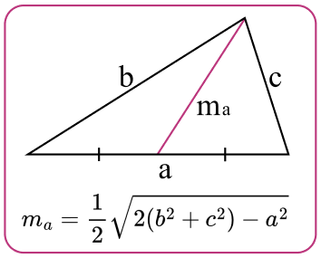 Расчет длины медианы треугольника
