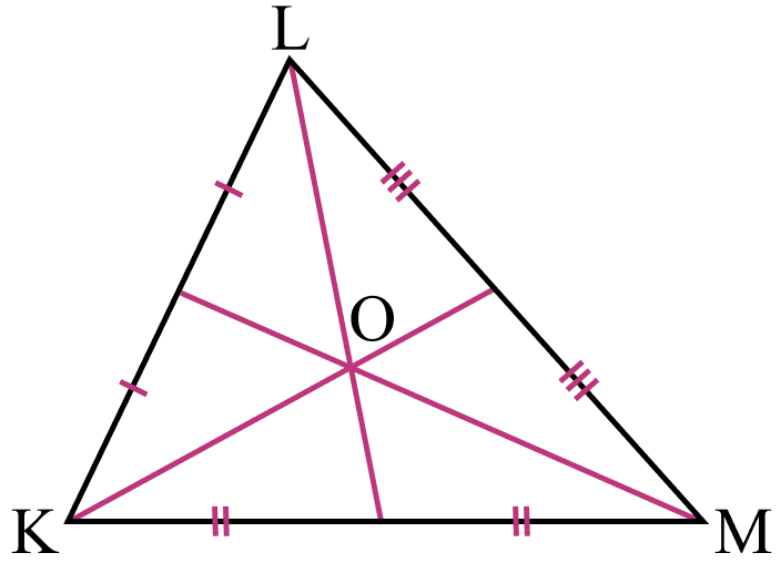 Разбор примера с центром пересечения медианы треугольника