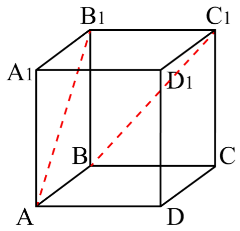 Скрещивающиеся прямые в кубе