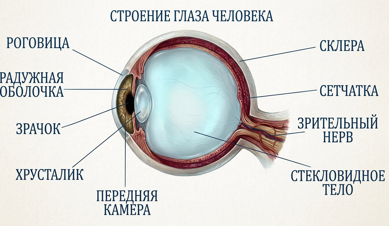 Строение глаза человека