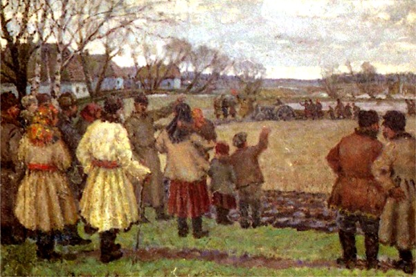 В. Крихацкий Первый трактор, х., м., 34,5 x 50 см