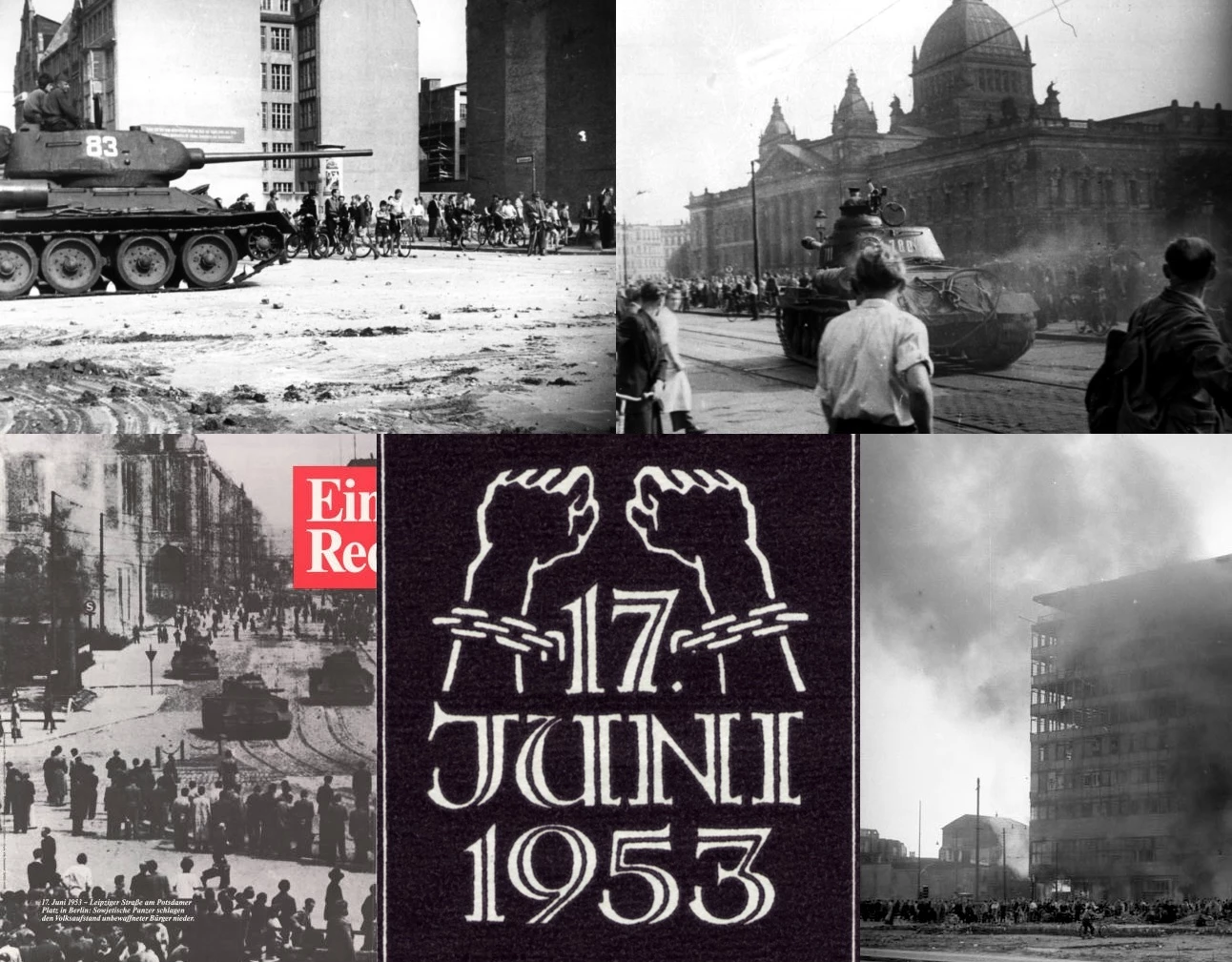 Восстание в ГДР 1953 года с протестами рабочих против социалистического режима.
