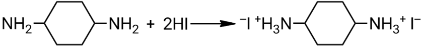 Взаимодействие 1,4-диаминоциклогексана с избытком иодоводородной кислоты