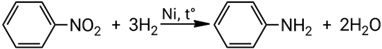 Взаимодействие нитробензола с водородом