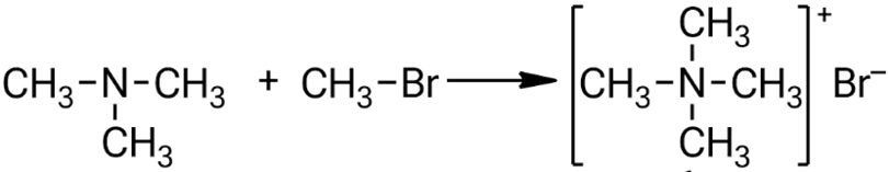 Взаимодействие триметиламина с бромметаном