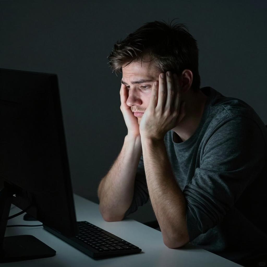 Сотрудник задерживается на работе допоздна, показывая work overtime и нарушение work-life balance.