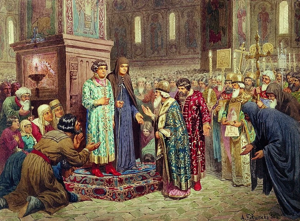 Призвание Михаила Романова на царство решением Земского собора.