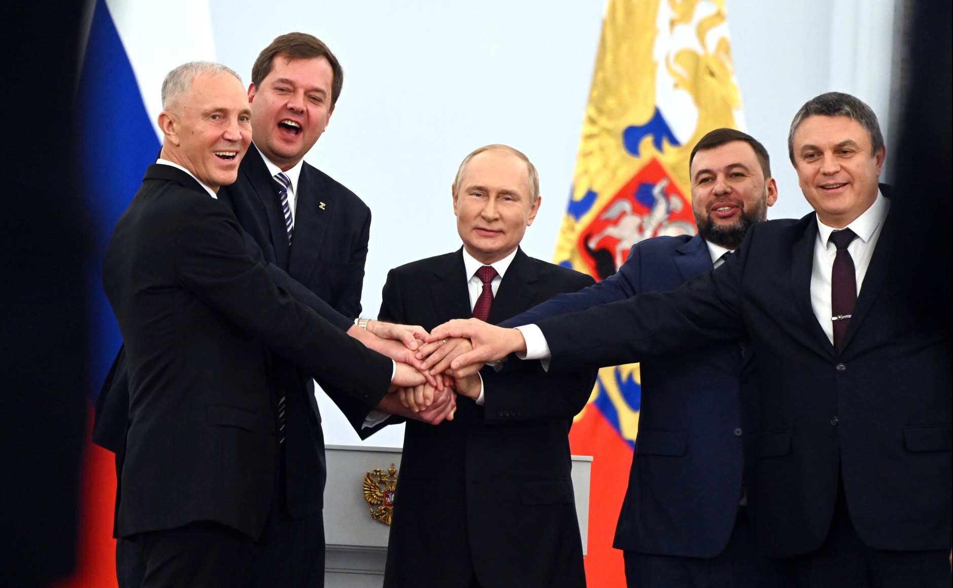 Церемония подписания договоров о принятии в состав Росси новых регионов